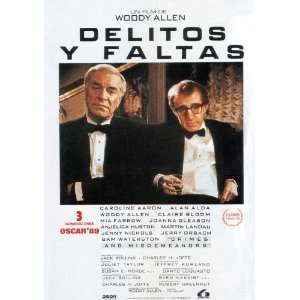   Misdemeanors Poster Spanish 27x40 Martin Landau Woody Allen Alan Alda
