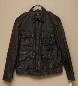 NWT Ralph Lauren RRL Military Brown Leather Jacket M  