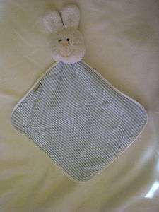 Cachcach Cach Bunny White Blue Lovey Security Blanket  