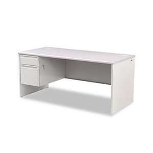  38000 Series Left Pedestal Desk, 66w x 30d x 29 1/2h, Gray 