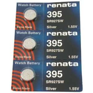  #395 Renata Watch Batteries 3Pcs Arts, Crafts & Sewing