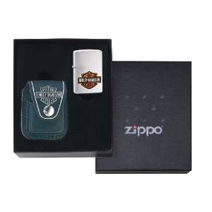 Zippo Harley Davidson Lighter and Pouch Gift Set Kitchen 