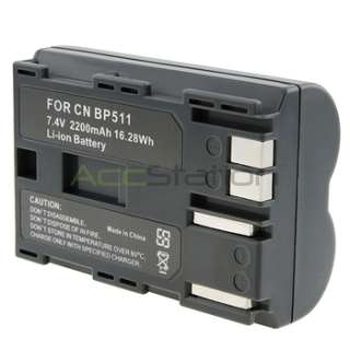 for Canon PowerShot G6 G5 Pro1 2 BP 511 battery+charger  