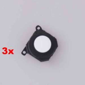  3x White 3D Analog Joystick Pad Replacement for Sony PSP 