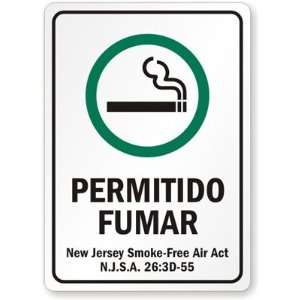  PERMITIDO FUMAR New Jersey Smoke Free Air Act N.J.S.A. 263D 