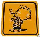 Calvin a& Hobbes Comic Smoking Vinyl Sticker Decal