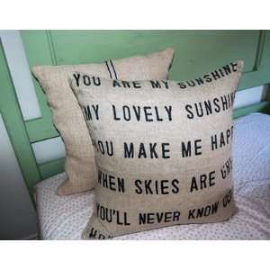 You Are My Sunshine Linen Pillow 