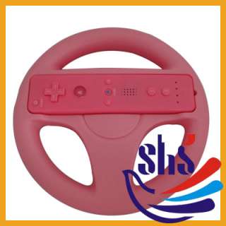 Pink Racing Games Steering Wheel For Nintendo Wii Mario Kart  