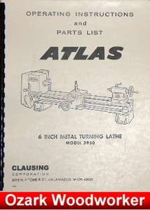   Metal Lathe Model 3950, 10100, 101.21200 Parts Manual 0055  