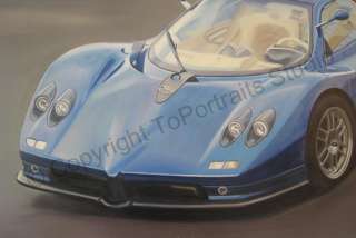 Pagani Zonda c12 Supercar Original Canvas Oil Painting  