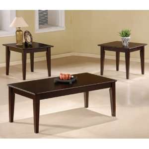  Madrid 3pc Occassional Table Set in Cappuccino Finish Set 