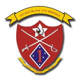 US Marine 1st Marine Division 1st Battalion 5th Marine Regiment Decal 