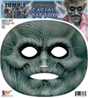 Zombie Facial Tattoo Facial Film Prosthetic Costume Makeup Accessory 