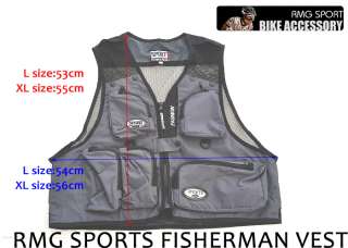 RMG Fisherman Vest Fishing Outdoor Sports Vest XLsize  