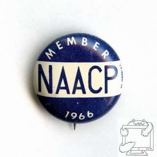 Member NAACP 1965 Button Original Antique  
