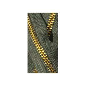 31 Medium Weight Jacket Zipper YKK #5 Brass ~ Separating ~ 567 Olive 