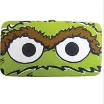   Street Elmo Cookie Monster Oscar The Grouch Face Ladies Clutch Wallet