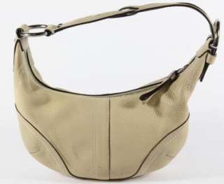   Tan Pebbled Leather Soho Hobo Buckle Shoulder Bag Purse 0719  