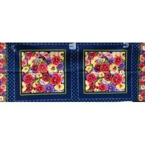  4445 Wide Pansy Placemats Fabric By The Yard Arts 