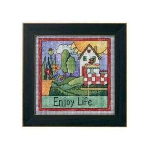  Enjoy Life/Sticks Counted Cross Stitch Kit Arts, Crafts 