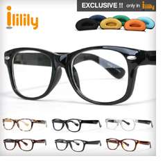 Brown Clear Lens Wayfarer Glasses Retro ★FREE Hardcase★  