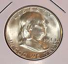 1951 Franklin Half Dollar US Coin  