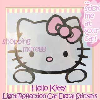 Hello Kitty Light Reflection Car Sticker x 1pc