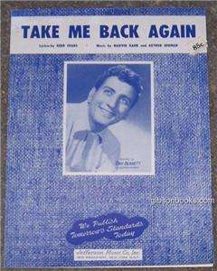 Take Me Back Again Sung by Tony Bennett 1954 Music  