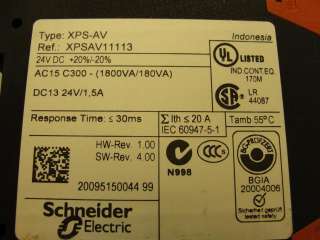 23232 NEW Telemecanique XPS AV11113 Safety Relay 24VDC  
