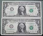 two consecutive 2003 a one dollar federal reserve star notes