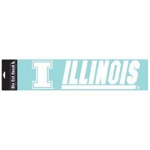  NCAA Illinois Illini 4x16 Die Cut Decal