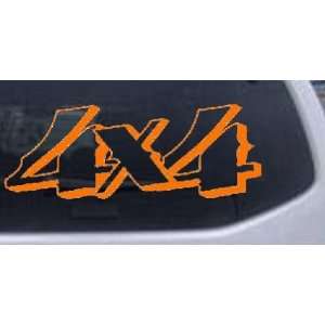 4X4 Off Road Car Window Wall Laptop Decal Sticker    Orange 36in X 13 