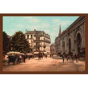  Vintage Art Place de lEstablishment Thermal   Giclee Fine Art 