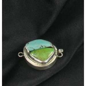  2 STONE TURQUOISE FREE FORM STERLING CLASP~ Everything 