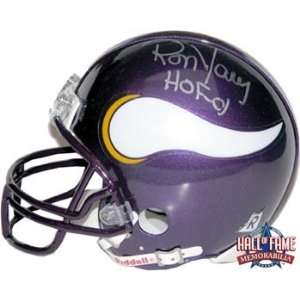 Ron Yary Autographed/Hand Signed Minnesota Vikings Purple Mini Helmet 
