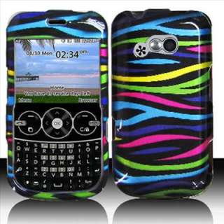 Rainbow Zebra Hard Case Cover Tracfone LG 900G Net 10  