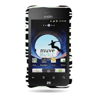 For Cricket ZTE Score X500 Zebra Skin Design Phone Cover Hard Snap On 