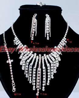 6Set MIXStyle Rhinestone Necklace&Earring&Bracelet&Ring  