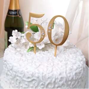  Baby Keepsake 50th Wedding Anniversary Rhinestone Cake 