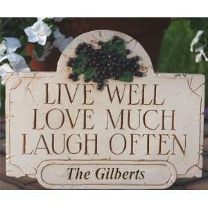  Live Well sign Personalized Welcome sign