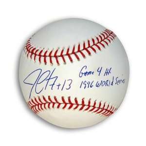  Jim Leyritz Autographed MLB Baseball Inscribed Game 4 HR 