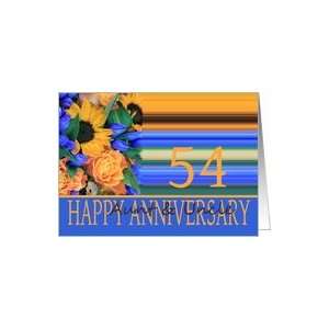  54th Anniversary for Aunt & Uncle, Sunflower Bouquet Card 