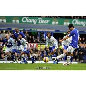  Everton v Chelsea Mikel Arteta scores the first goal for 
