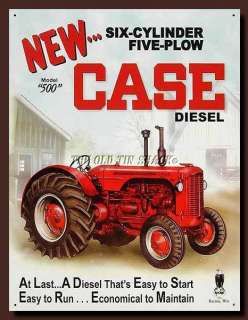   Tin Metal Sign   Case 500 Diesel Country Farm Tractor Model 500 #1169