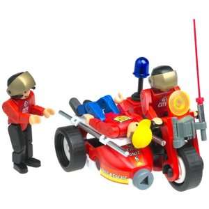    Erector Fire Motorcycle and Side Car Construction Set Toys & Games