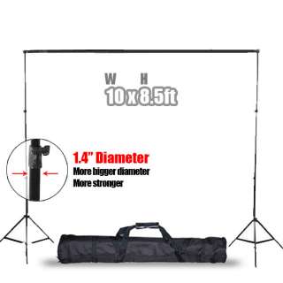 10 ft Photography Backdrop Stand Aluminum Support for Muslin 