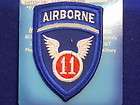 US ARMY 11TH AIRBORNE DIV EMBROIDERED MILITARY PATCH  