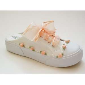  Peach Savvy Sneak   Decorated Wedding Sneakers Everything 