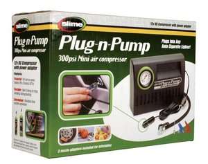 Slime COMP01 12 Volt Plug and Pump Tire Inflator 716281210013  