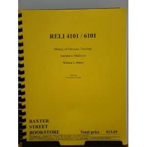 RELI 4101/6101 HISTORY OF CHRISTIAN THEOLOGY Everything 